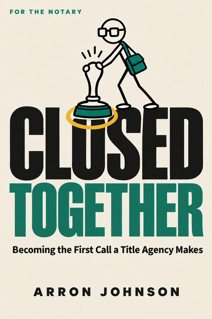 Closed Together, notary cover, by Arron Johnson